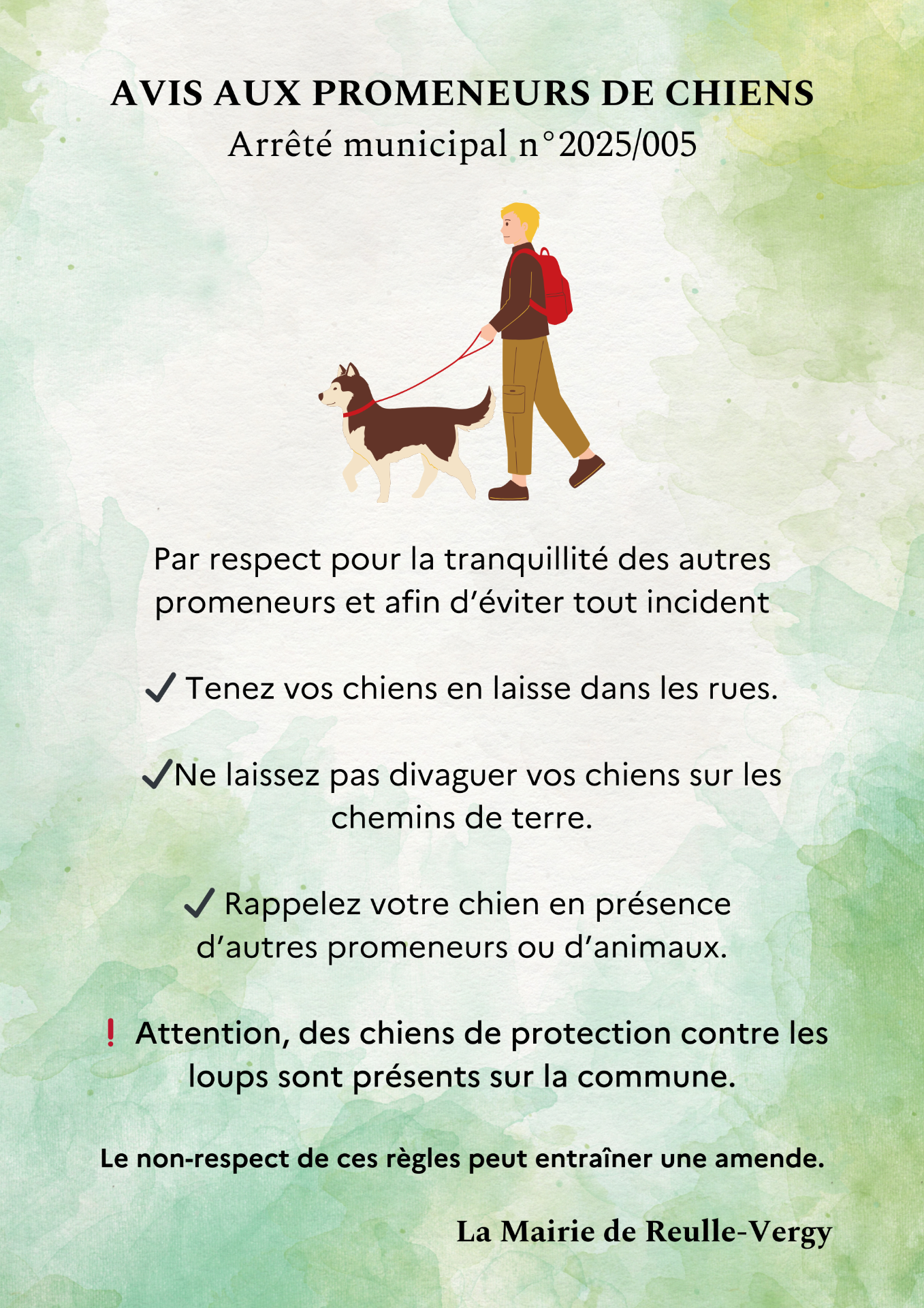Affiche pronemeurs de chiens